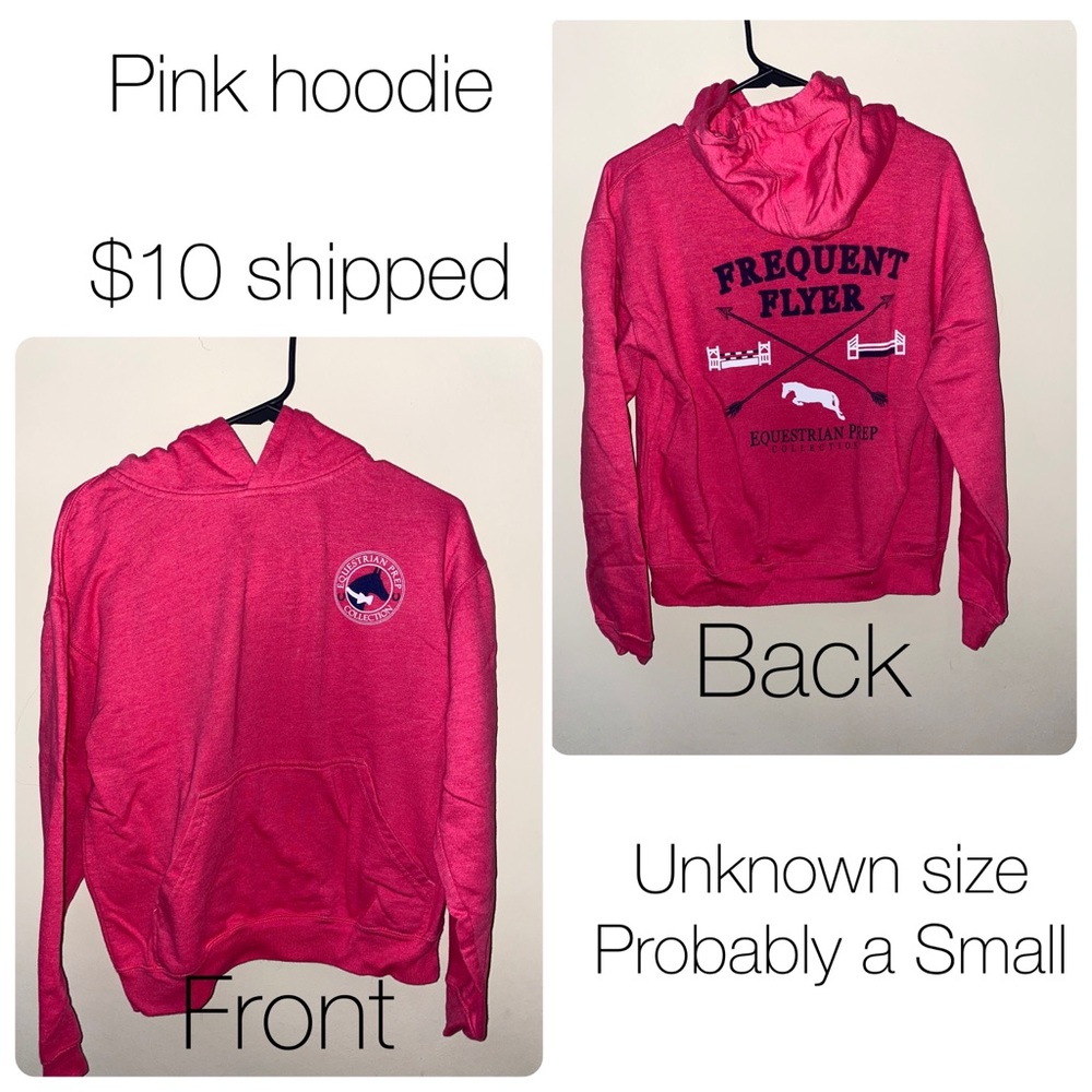 Pink equestrian hoodie